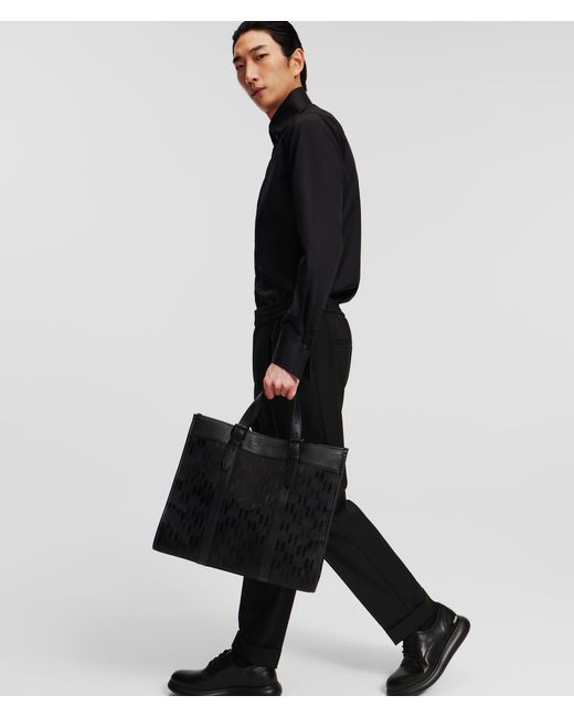 Karl Lagerfeld Black K/etch Tote Bag for men