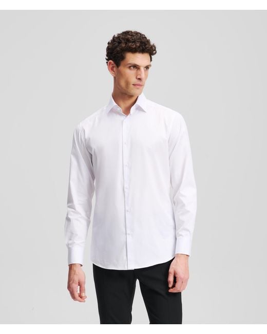 Karl Lagerfeld White Modern-Fit Shirt for men