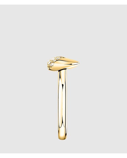 Karl Lagerfeld Metallic Heart Charm Ring