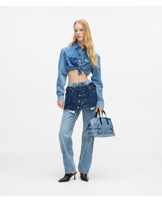 KL Jeans Blue Layered High-Rise Straight Jeans