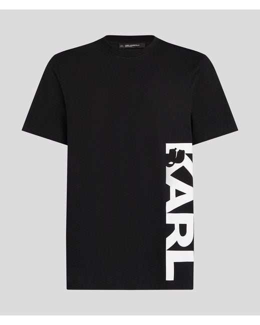 Karl Lagerfeld Black Logo Beach T-Shirt for men