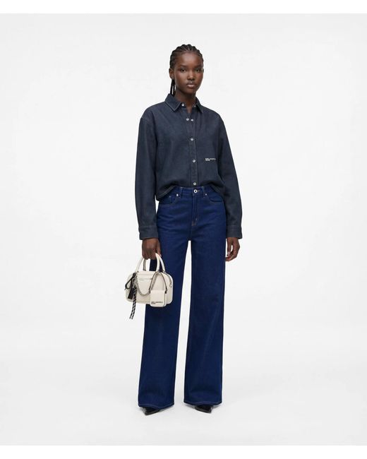 KL Jeans Blue Boxy Glitter Denim Shirt