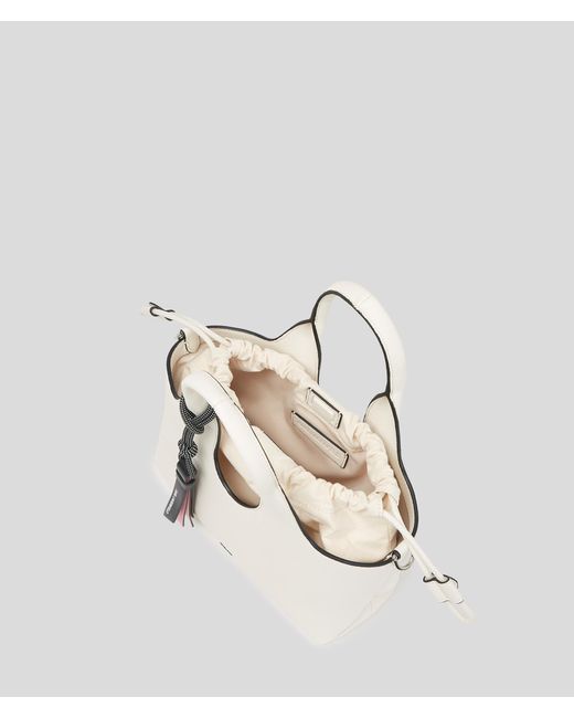 Karl Lagerfeld Natural Ikon Small Grainy Tote Bag