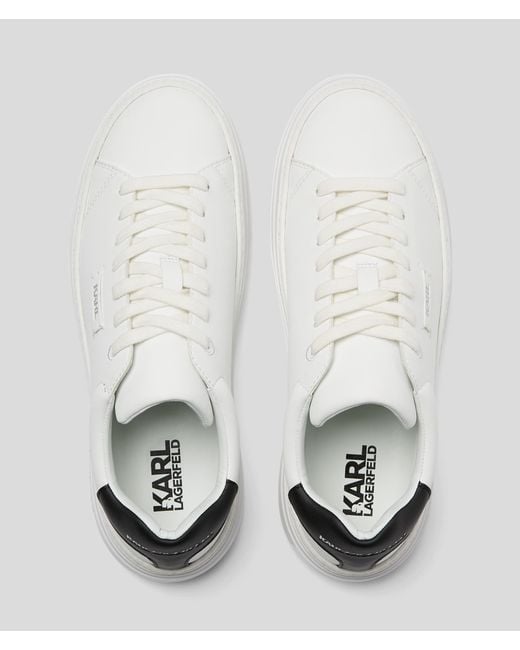 Karl Lagerfeld White Konvert Embossed Logo Sneakers