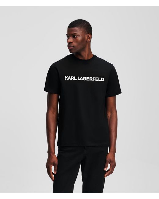 Karl Lagerfeld T-Shirt Mit Karl-Logo, Mann, Größe: Xl in Black für Herren