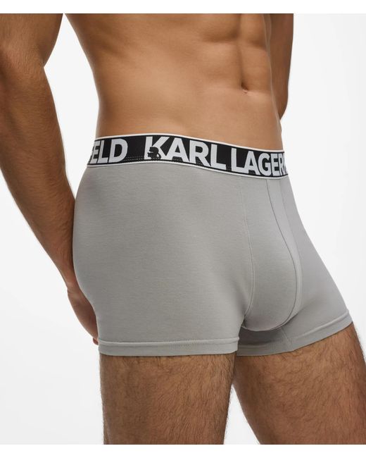 Karl Lagerfeld Blue Bold Logo Trunks – 3-Pack for men