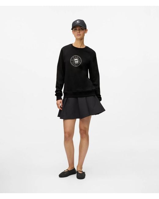 Karl Lagerfeld Black Ikon Circle Logo Sweatshirt