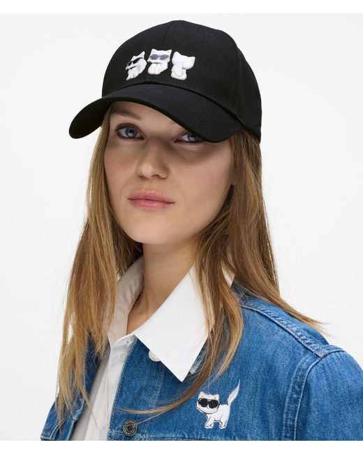 Karl Lagerfeld Black Ikon Choupette Cap