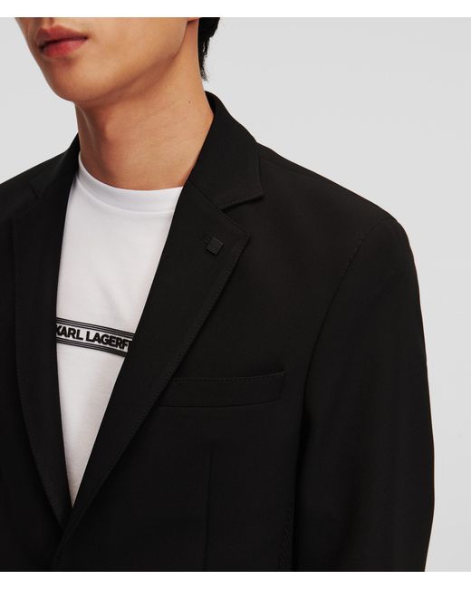Karl Lagerfeld Black Single-breasted Jacket for men