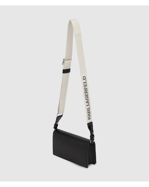 Karl Lagerfeld Black K/Circle Mini Crossbody Bag