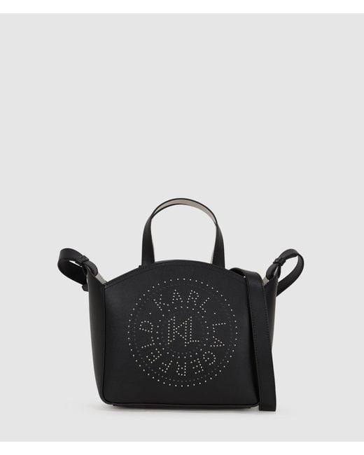 Petit Sac Cabas K/Circle À Clous, Femme, Taille Karl Lagerfeld en coloris Black