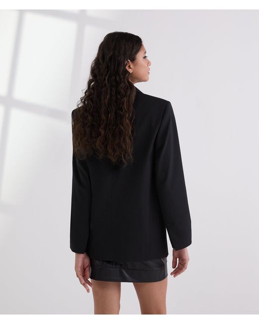 Karl Lagerfeld Black Biker Blazer