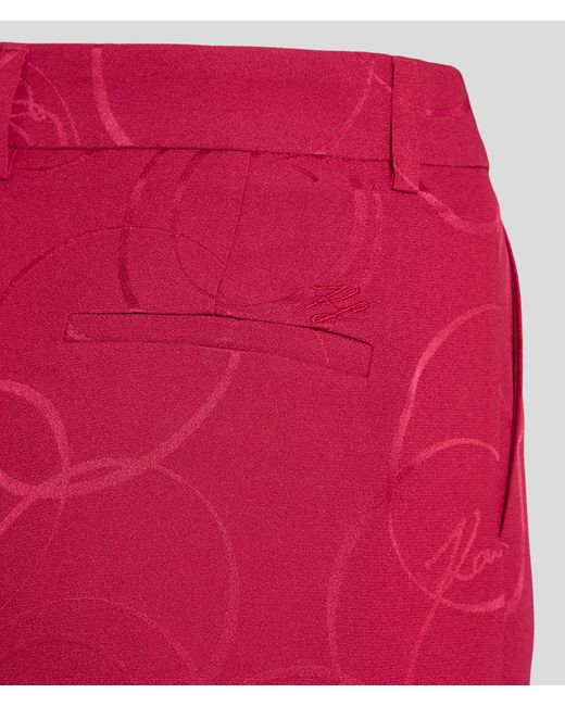 Karl Lagerfeld Red Satin Shorts