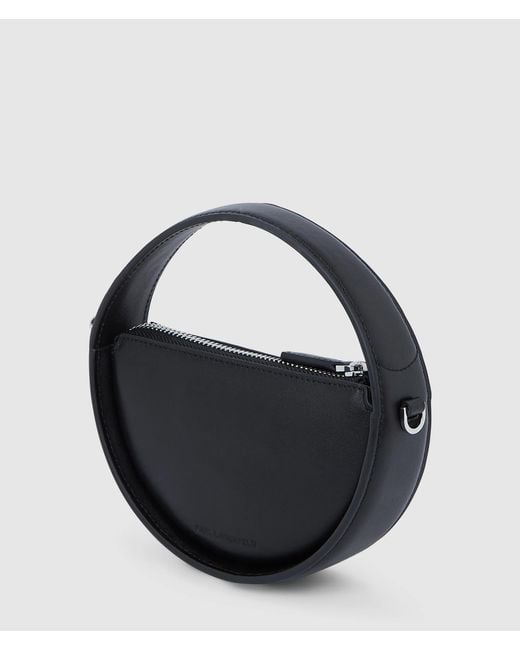 Karl Lagerfeld Black K/Signature Nano Round Bag