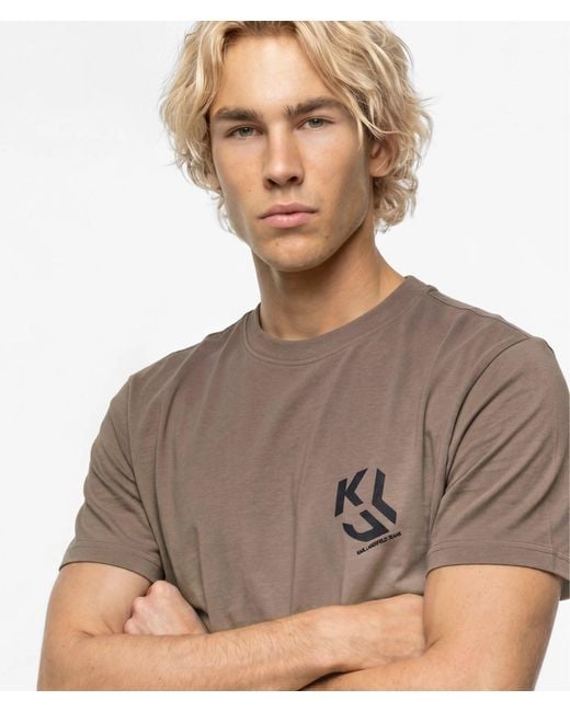 KL Jeans Gray Monogram T-Shirt for men