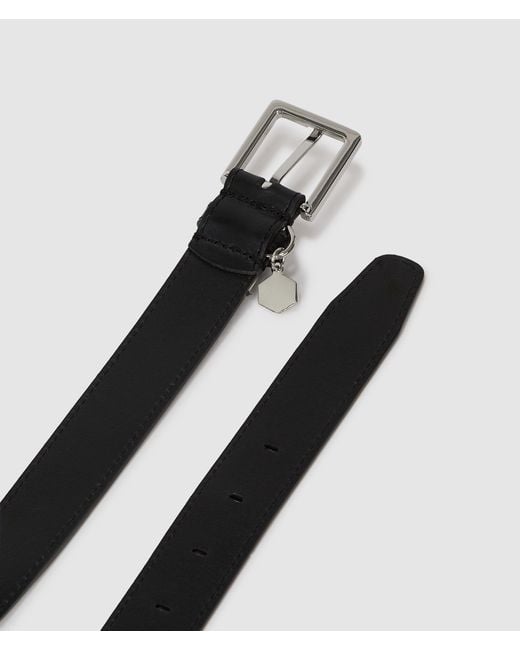 KL Jeans Black Logo Charm Belt