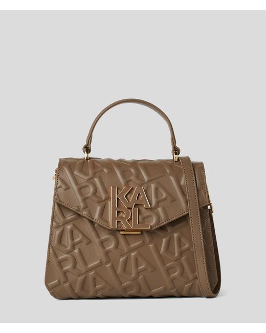 Karl Lagerfeld Brown K/karl Logo Top-handle Bag