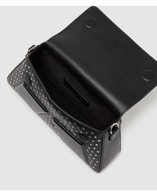 Karl Lagerfeld Black Ikon K Umhängetasche Mit Nieten