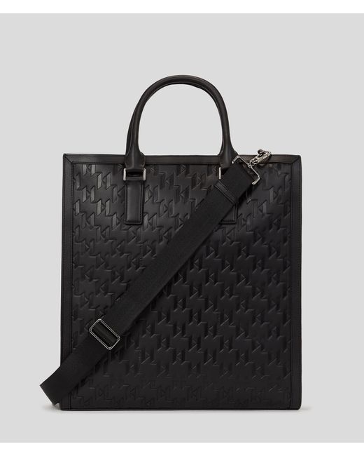 Karl Lagerfeld Black K/loom Leather Tote Bag for men