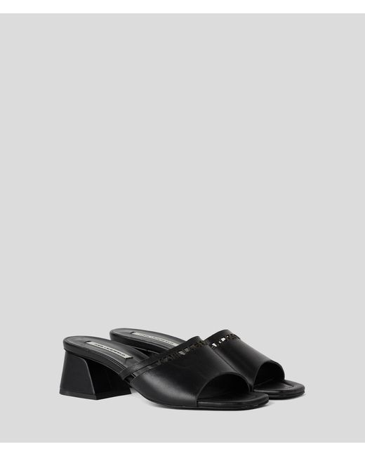 Karl Lagerfeld Black Karl Cut-out Sandals