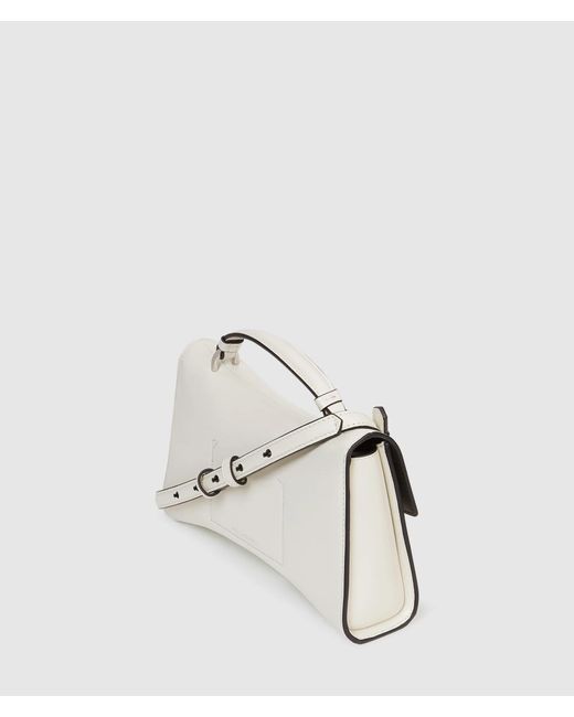 Karl Lagerfeld Natural K/Autograph Twist Top Handle Bag
