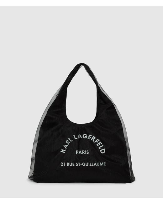 Karl Lagerfeld Black Rue St-Guillaume Mesh Hobo Bag