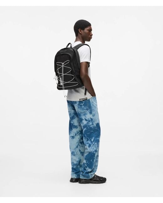 KL Jeans Black Utility Drawstring Backpack for men