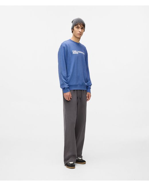 KL Jeans Blue Regular-Fit Logo Sweatshirt for men