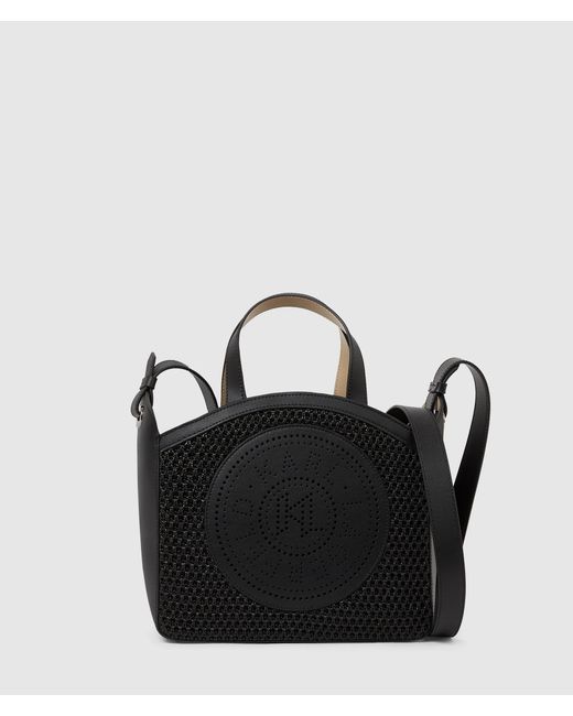 Karl Lagerfeld Black K/Circle Small Mesh Tote Bag
