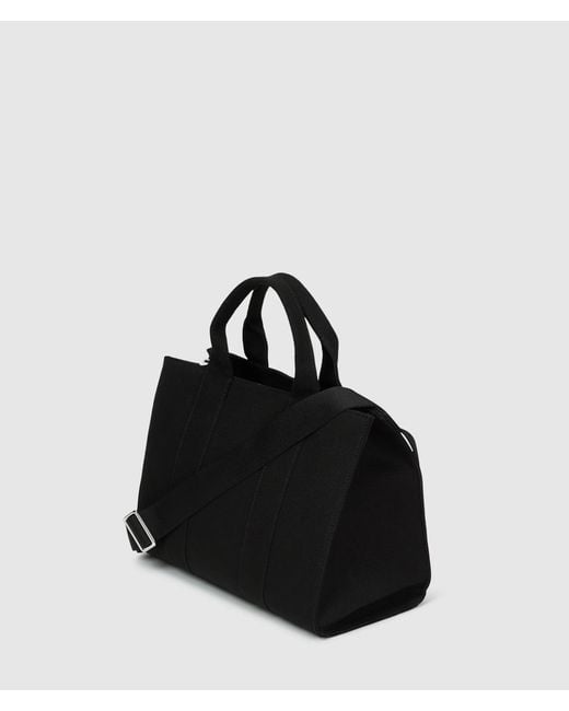 Karl Lagerfeld Black Exclusive Rue St-Guillaume Faux-Pearls Medium Tote Bag