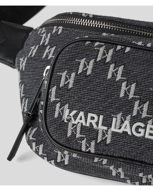 Karl Lagerfeld Black K/monogram Jacquard Bum Bag for men