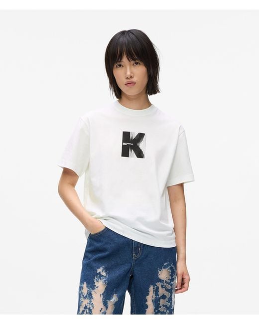 KL Jeans White K Artwork T-Shirt
