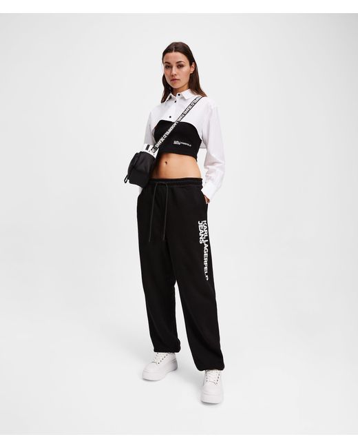 KL Jeans White Slim-Fit Sweatpants