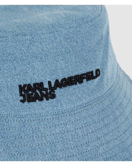 KL Jeans Blue Reversible Denim Bucket Hat