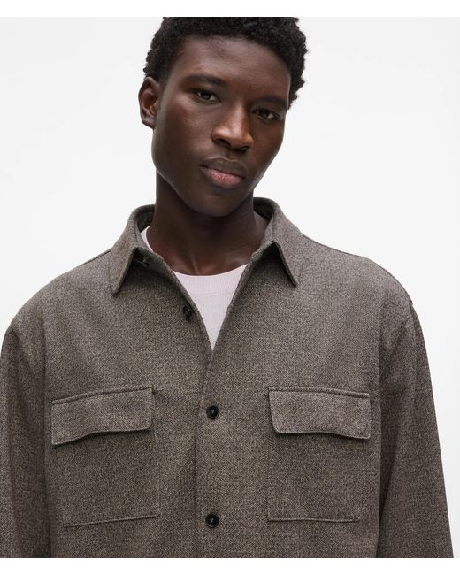 Karl Lagerfeld Brown Patch Pockets Shirt for men