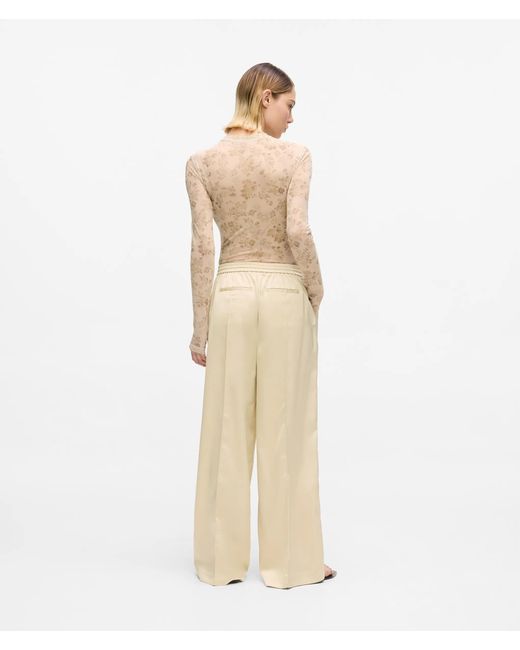 KL Jeans Natural Wide-Leg Satin Pants