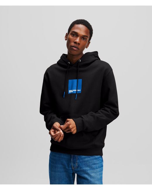 KL Jeans Blue Klj Box Logo Hoodie for men