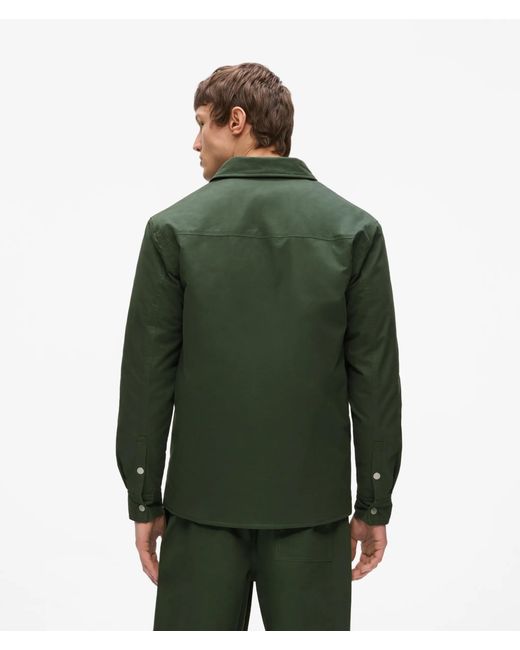 KL Jeans Green Lightly Padded Shirt Jacket for men