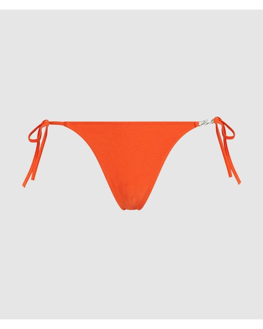 Karl Lagerfeld Multicolor Side-Tie Bikini Bottoms