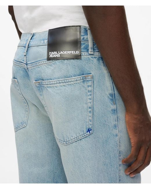 KL Jeans Blue Acid Wash Relaxed Jeans for men