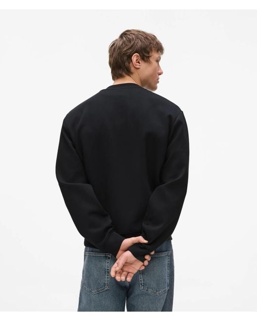 KL Jeans Black Scuba Crew Neck Sweatshirt for men