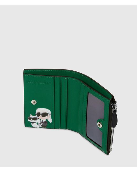 Karl Lagerfeld White Ikon Pebble Small Bifold Wallet