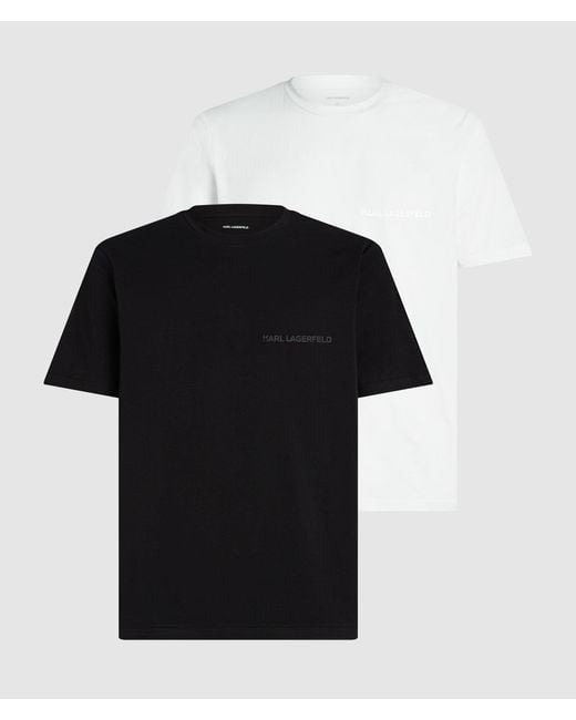 Karl Lagerfeld Black Logo T-Shirt – 2-Pack for men