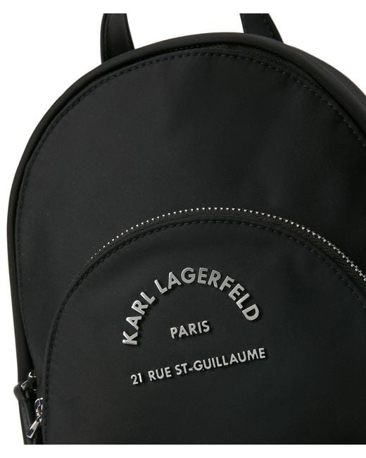 Karl Lagerfeld Black Rue St-guillaume Small Backpack
