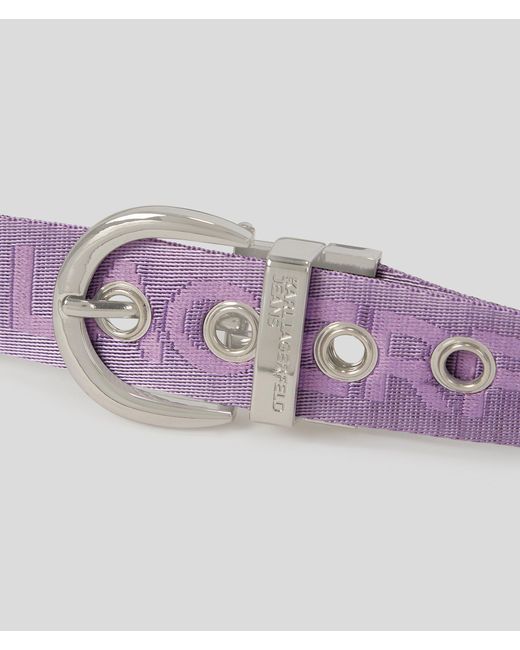 Karl Lagerfeld Purple Wendbarer Gürtel Aus Gurtband, Frau, Größe