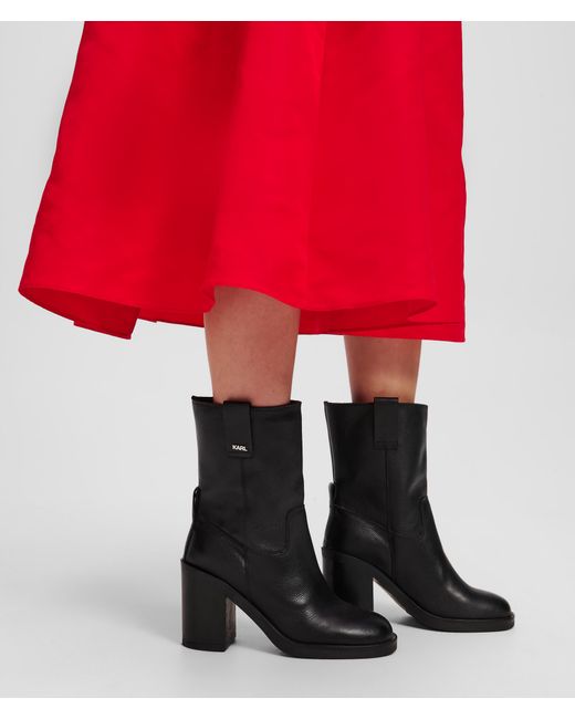 Karl Lagerfeld Black Brooklyn Ankle Boots