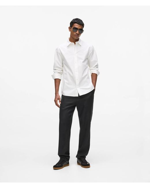 Karl Lagerfeld White Kameo Classic Cotton Shirt for men