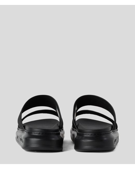 Karl Lagerfeld Black Kapri Dual Strap Sandals for men