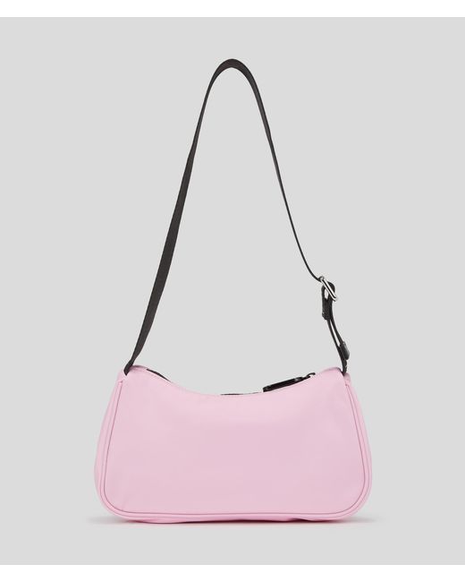Karl Lagerfeld Pink Klj Nylon Shoulder Bag