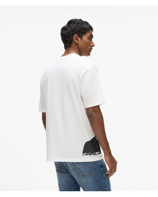 Karl Lagerfeld T-Shirt Mit Karl-Print, Herren, Größe in White für Herren